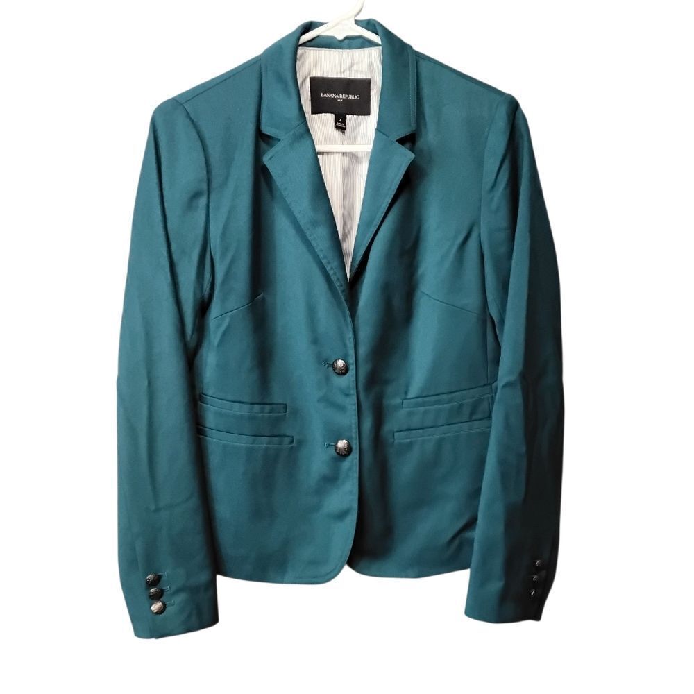 Banana RepublicโTeal, Doubleโ Button Blazer Jacket - Size 2